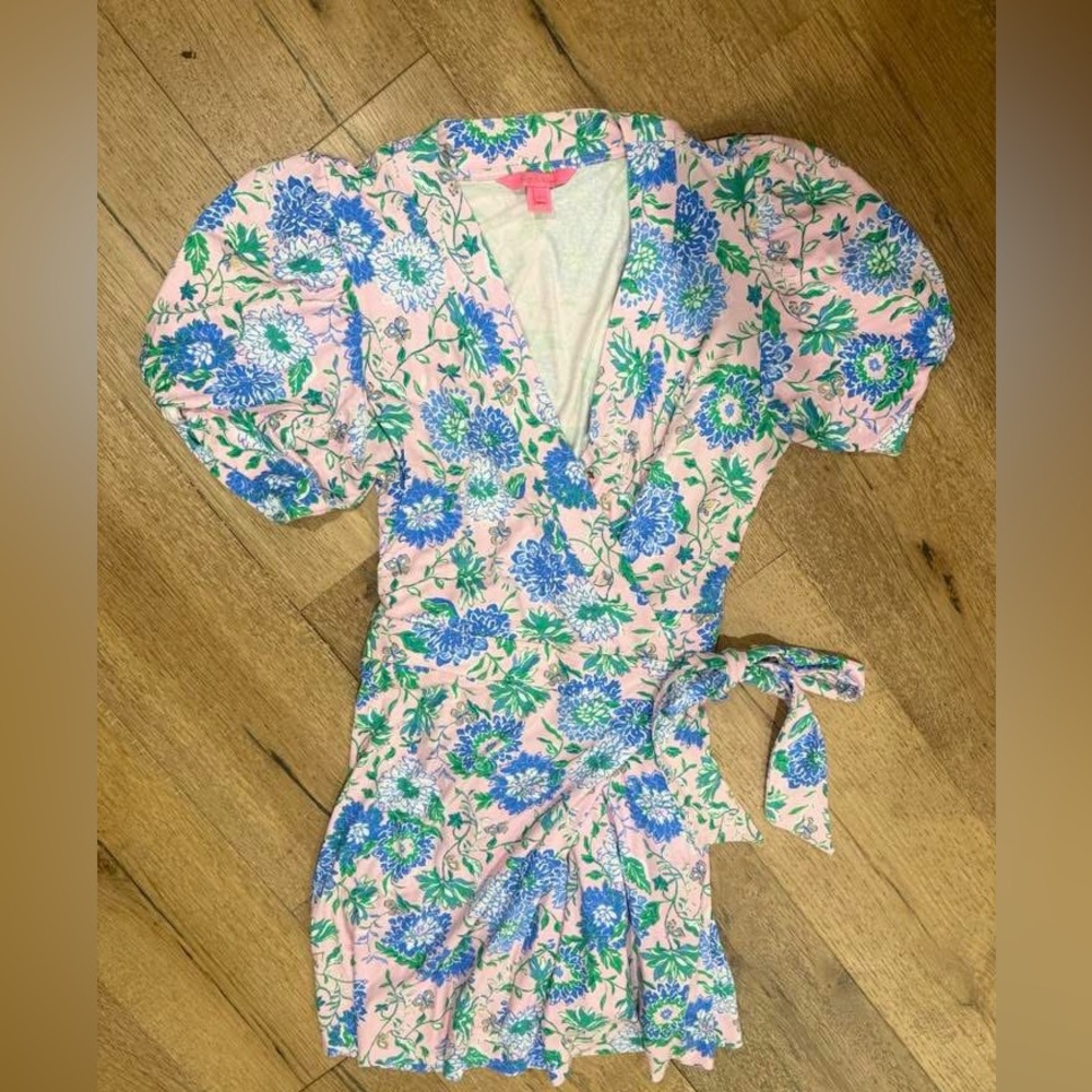 Lilly Pulitzer Pink and Blue Floral Mini Dress